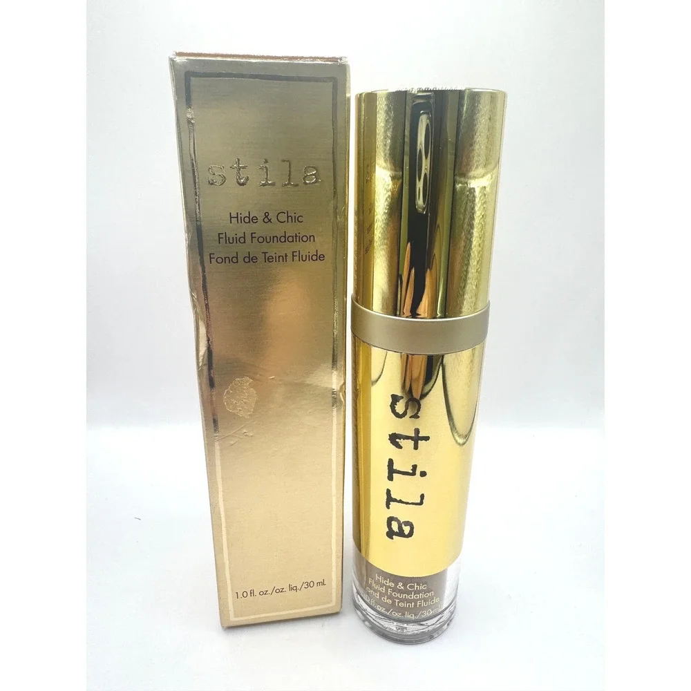 Stila Hide & Chic Fluid Foundation Tan Deep 4 NEW